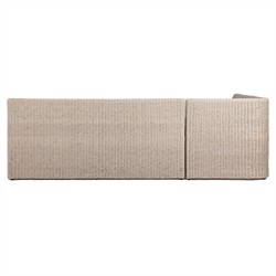 Senna Vintage White Outdoor Dining Banquette L-Shape - Left Arm Facing - 106"|