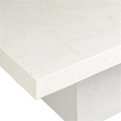 Avila Aged White Concrete Outdoor Dining Table - 84"|