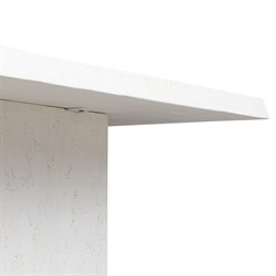 Avila Aged White Concrete Outdoor Dining Table - 84"|