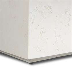 Avila Aged White Concrete Outdoor Dining Table - 84"|