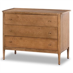 Franny Saddle Brown Oak Chest|