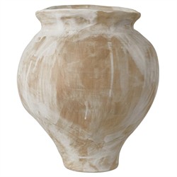 Caelum  Coastal Beach  Antique White Porcelain Vase - Set of 2|