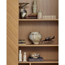 Caelum  Coastal Beach  Antique White Porcelain Vase - Set of 2|