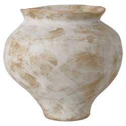 Caelum  Coastal Beach  Antique White Porcelain Vase - Set of 2|