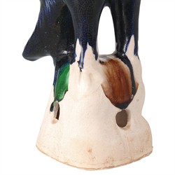 Lucan Updated Traditional Antique Blue Terracotta Parrot Statue - Set of 2|