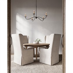 Aelle French Country Black Iron Candle Style Chandelier - Small|