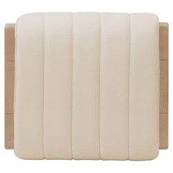 Leni Modern Classic Beige Leather Oak Wood Counter Stool|