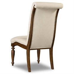 Alban Updated Traditional Beige Linen Dining Chair|