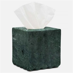 Pigeon and Poodle Proviso Modern Classic Jade Green Fluted Marble Tissue Box|