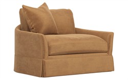 Hartwell Gingerbread Performance Velvet Chair and a Half|