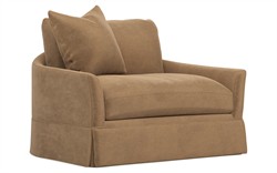 Hartwell Mocha Mist Performance Velvet Chair and a Half|