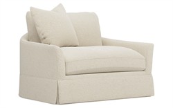Hartwell Whipped Cream Textured Boucl+? Chair and a Half|