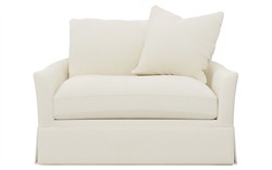 Hartwell Cloud Grey Textured Boucl+? Chair and a Half|