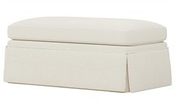 Hartwell Grey Pearl Performance Ottoman|