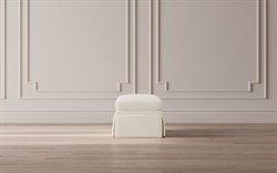 Hartwell Grey Pearl Performance Ottoman|