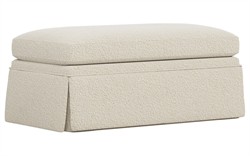 Hartwell Whipped Cream Textured Boucl+? Ottoman|