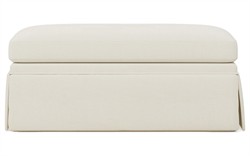 Hartwell Whipped Cream Textured Boucl+? Ottoman|