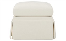 Hartwell Whipped Cream Textured Boucl+? Ottoman|