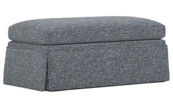 Hartwell Fisherman Blue Performance Ottoman|