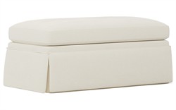 Hartwell Parchment Performance Ottoman|