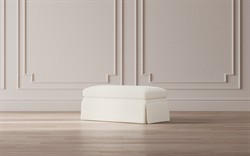 Hartwell Parchment Performance Ottoman|