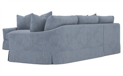 Hartwell Nantucket Blue Performance Corner Sectional - 118&quot;|