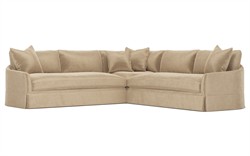 Hartwell Champagne Performance Velvet Corner Sectional - 118&quot;|