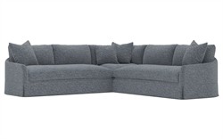 Hartwell Fisherman Blue Performance Corner Sectional - 118"|