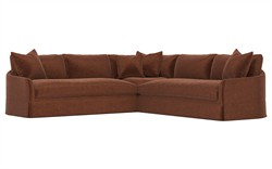 Hartwell Chocolate Mousse Performance Velvet Corner Sectional - 118&quot;|