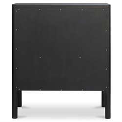 Riona Modern Classic Black Pine Wood Cabinet|