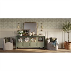 Riona Modern Classic Green Pine Wood Sideboard|