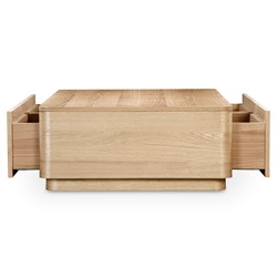 Rex Modern Classic Natural Oak Rectangular Storage Coffee Table|