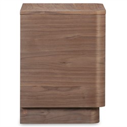 Rex Modern Classic Brown Walnut Nightstand|