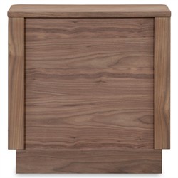 Rex Modern Classic Brown Walnut Nightstand|