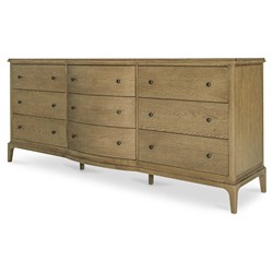 Melanie Updated Traditional Brown Oak Dresser|