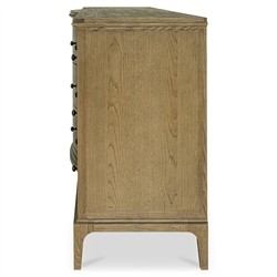 Melanie Updated Traditional Brown Oak Dresser|