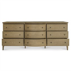 Melanie Updated Traditional Brown Oak Dresser|