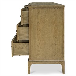 Melanie Updated Traditional Brown Oak Dresser|