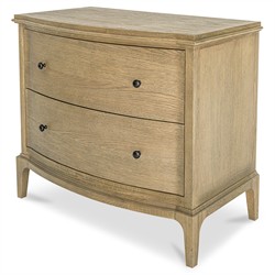 Melanie Updated Traditional Brown Oak Nightstand|