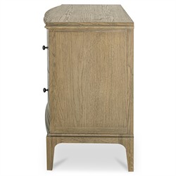 Melanie Updated Traditional Brown Oak Nightstand|