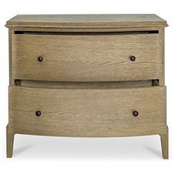 Melanie Updated Traditional Brown Oak Nightstand|