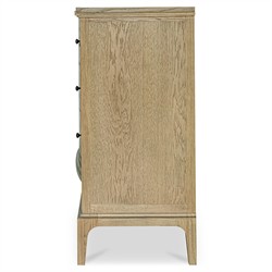 Melanie Updated Traditional Brown Oak Media Cabinet - 79"|