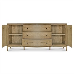 Melanie Updated Traditional Brown Oak Media Cabinet - 79"|