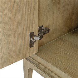 Melanie Updated Traditional Brown Oak Media Cabinet - 79"|