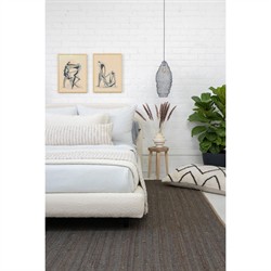 Jojo Coastal Beach Blue Cotton Striped Lumbar Pillow - 14x40|