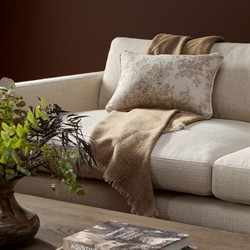 Elisha Updated Traditional Natural Damask Lumbar Pillow - 14x20|