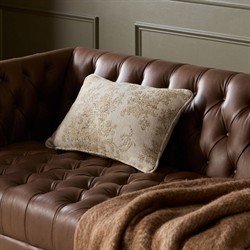 Elisha Updated Traditional Natural Damask Lumbar Pillow - 14x20|