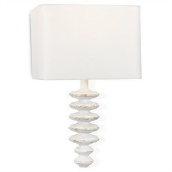 Fishbone Coastal Beach Whitewash Birch Wood Sconce|