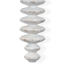 Fishbone Coastal Beach Whitewash Birch Wood Sconce|