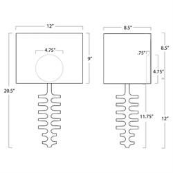 Fishbone Coastal Beach Whitewash Birch Wood Sconce|